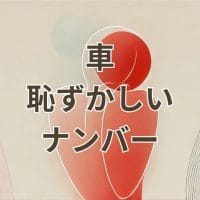 車の恥ずかしいナンバーの例と選び方