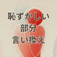 恥ずかしい部分の言い換えを紹介するイメージ画像