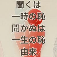 聞くは一時の恥聞かぬは一生の恥 由来を解説する画像