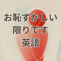 お恥ずかしい限りです英語の意味と使い方